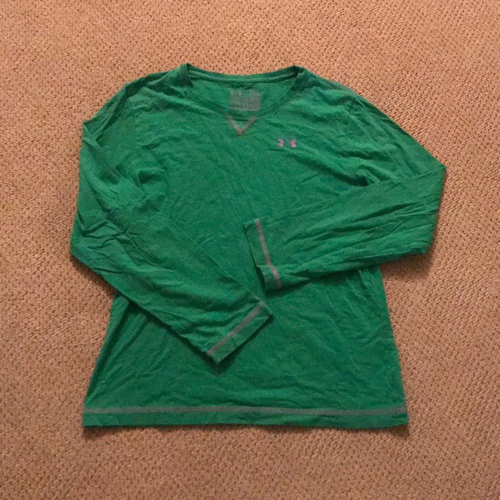 Green w/ Purple Accent Under Armour Cotton T-Shirt